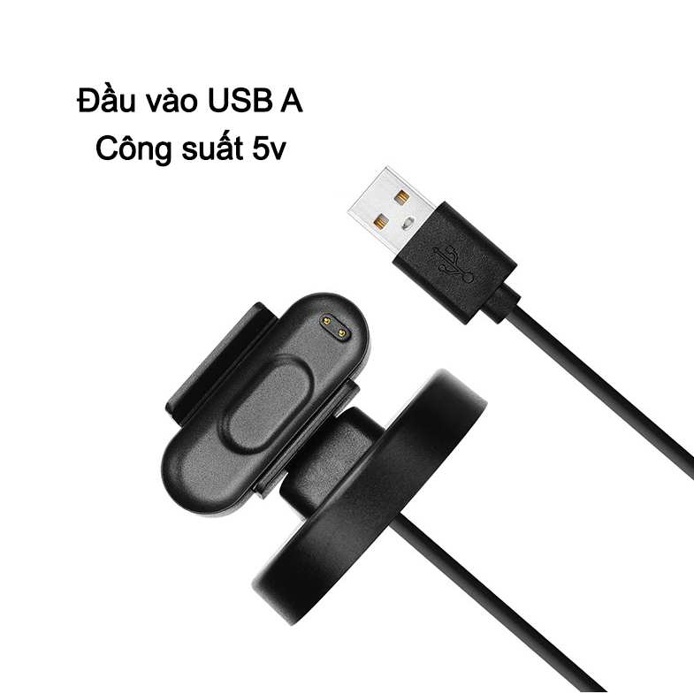 Đế sạc kẹp + USB sạc rời kẹp cho Xiaomi Miband 4 DRU - Hàng Chính Hãng