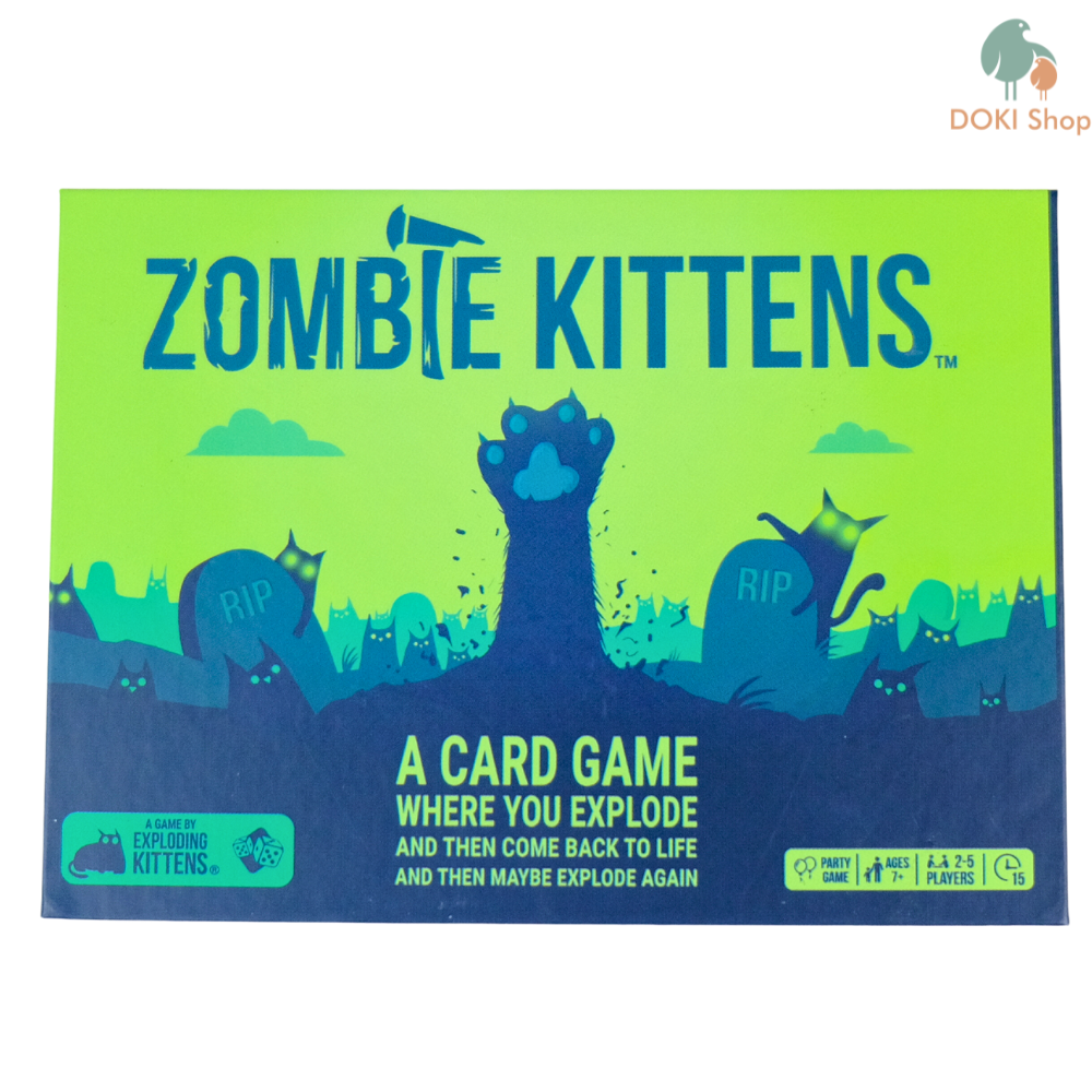 Boardgame bài mèo nổ xanh Zombie Kittens Việt hóa, hồi sinh người chết