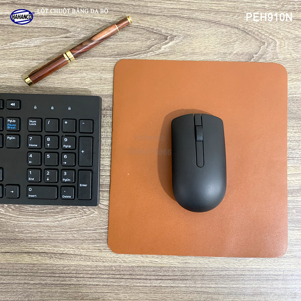 Miếng lót chuột gaming, pad bằng da bò xịn (PEH910) chống nước, trơn trượt siêu bền - Mouse Pads Leather of HAHANCO - Hàng chính hãng