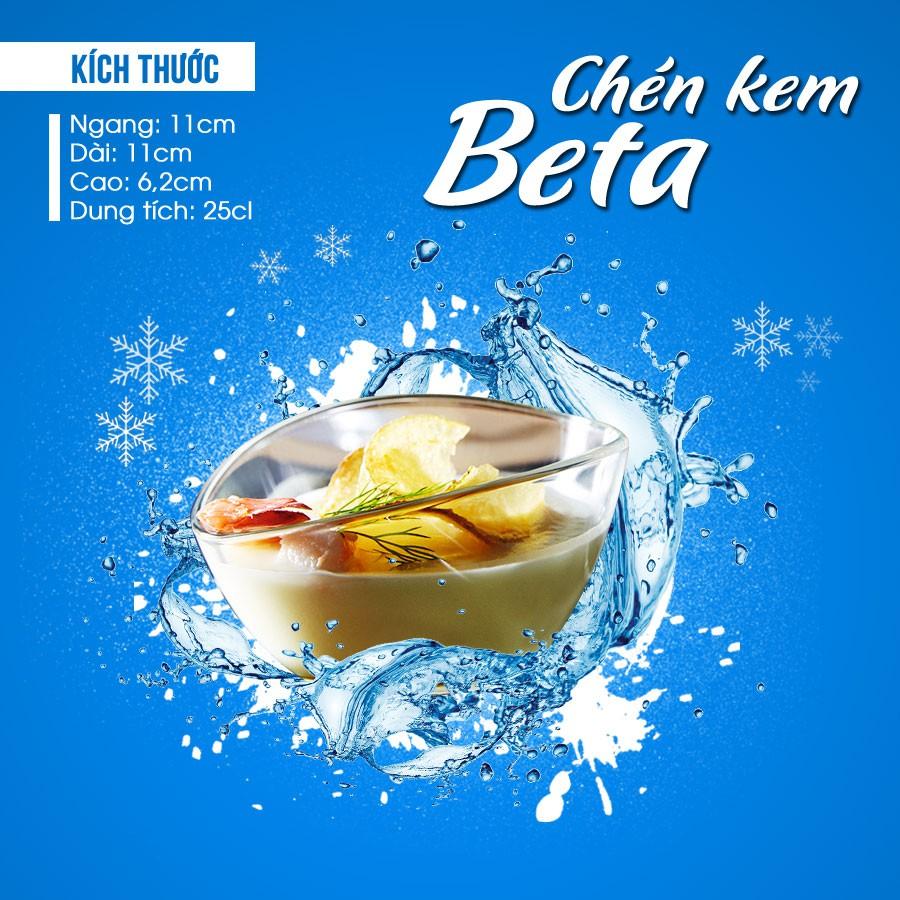 Chén kem thủy tinh Aria alfa 25cl - Aria beta 25cl - màu trắng (Bormioli Rocco)- Hàng nhập khẩu