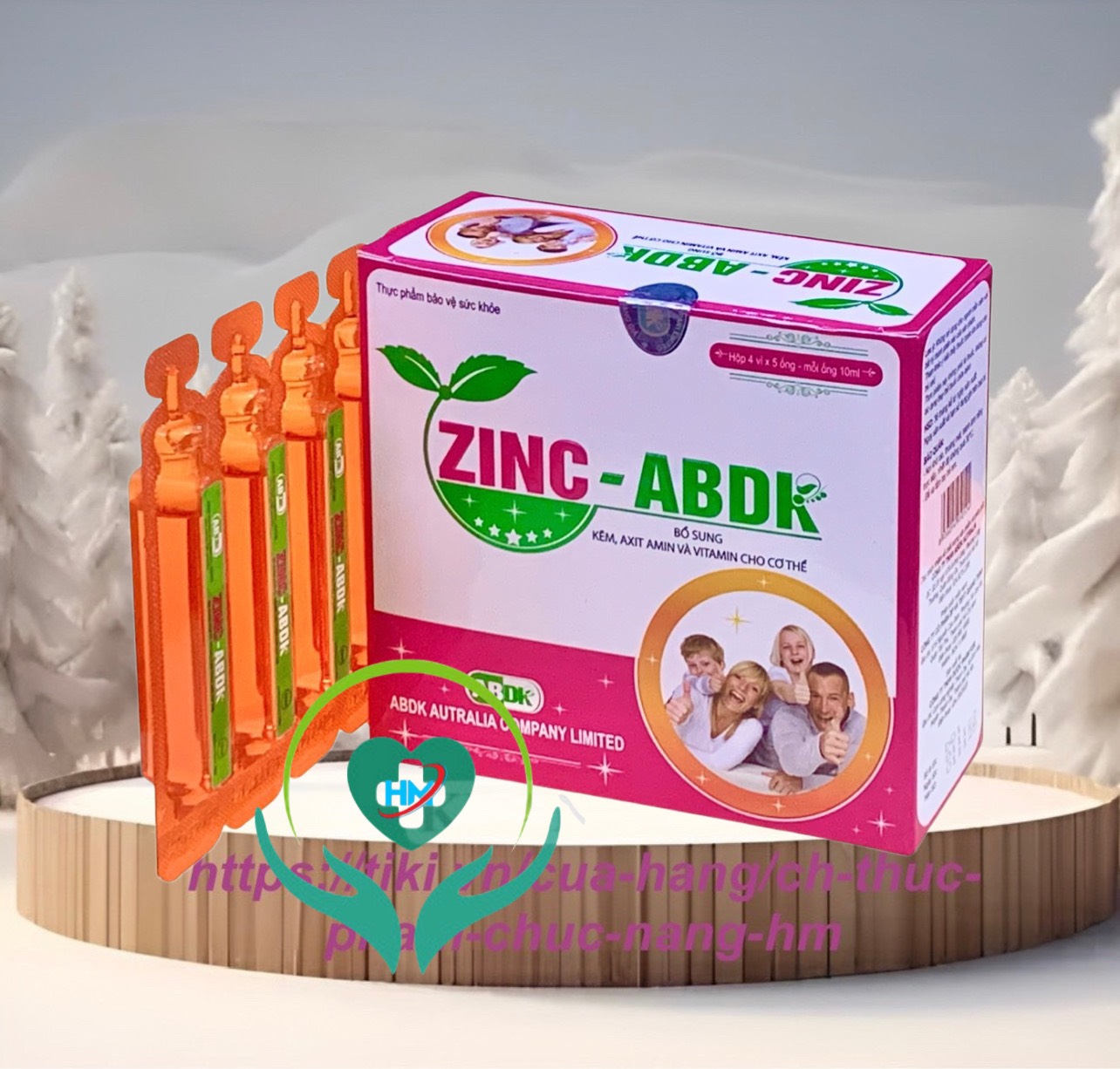Kẽm ZINC-ABDK - hộp 20 ống - Bổ sung Kẽm và Vitamin cần thiết cho sự phát triển của trẻ, Lisse