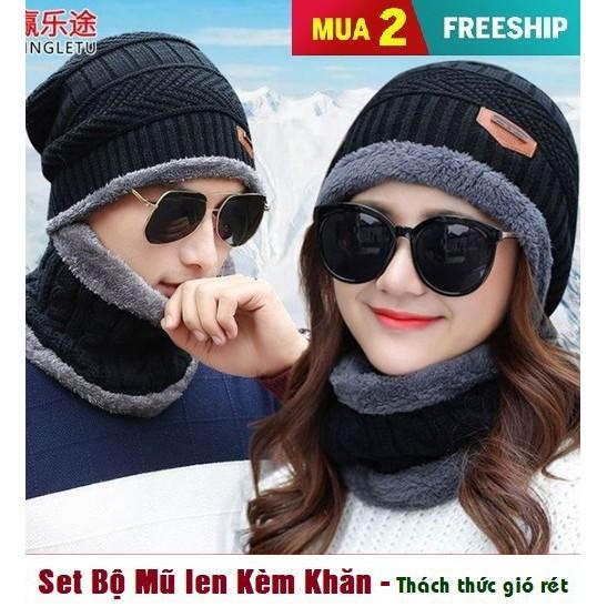Set Mũ len kèm khăn quàng cổ Hàn Quốc
