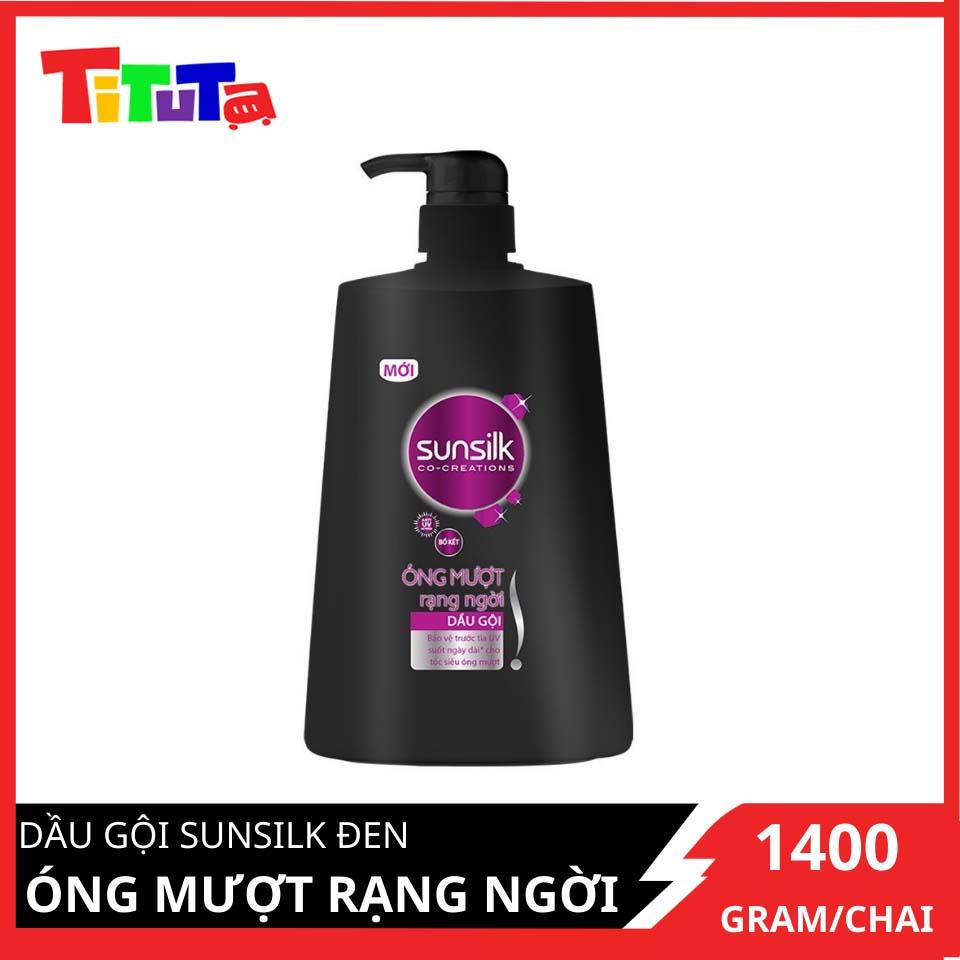 Dầu gội Sunsilk Óng Mượt Rạng Ngời 1.4kg dành cho tóc khô xơ với tinh chất Bồ Kết truyền thống