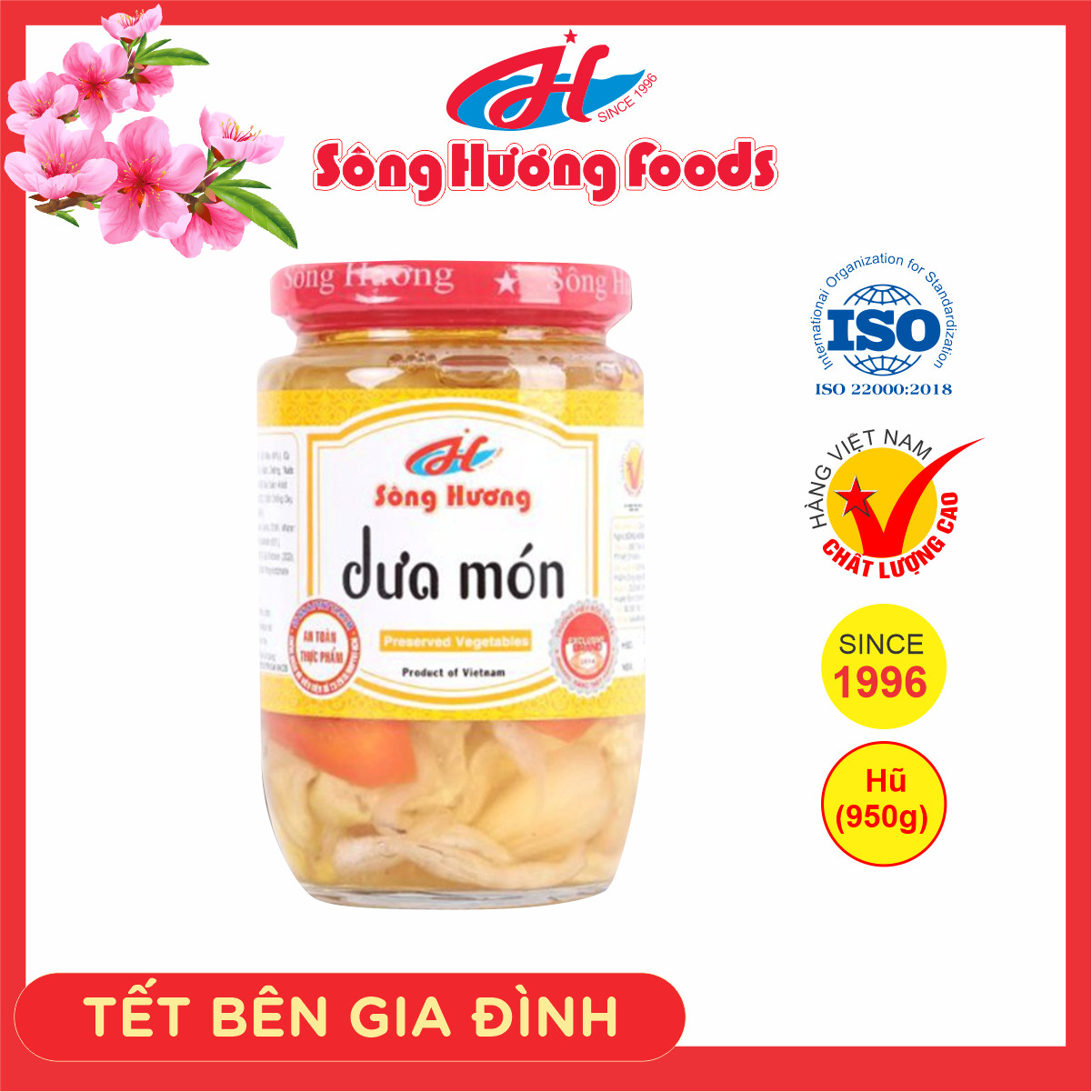 Dưa Món Sông Hương Foods Hũ 950g - Hàng Chính Hãng