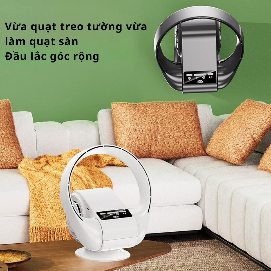 [HÀNG MỚI 2024] QUẠT TÍCH ĐIỆN Không Cánh X35, Pin 4000mAh Tích Điện Đến 6 Tiếng, Quạt Sạc Điện