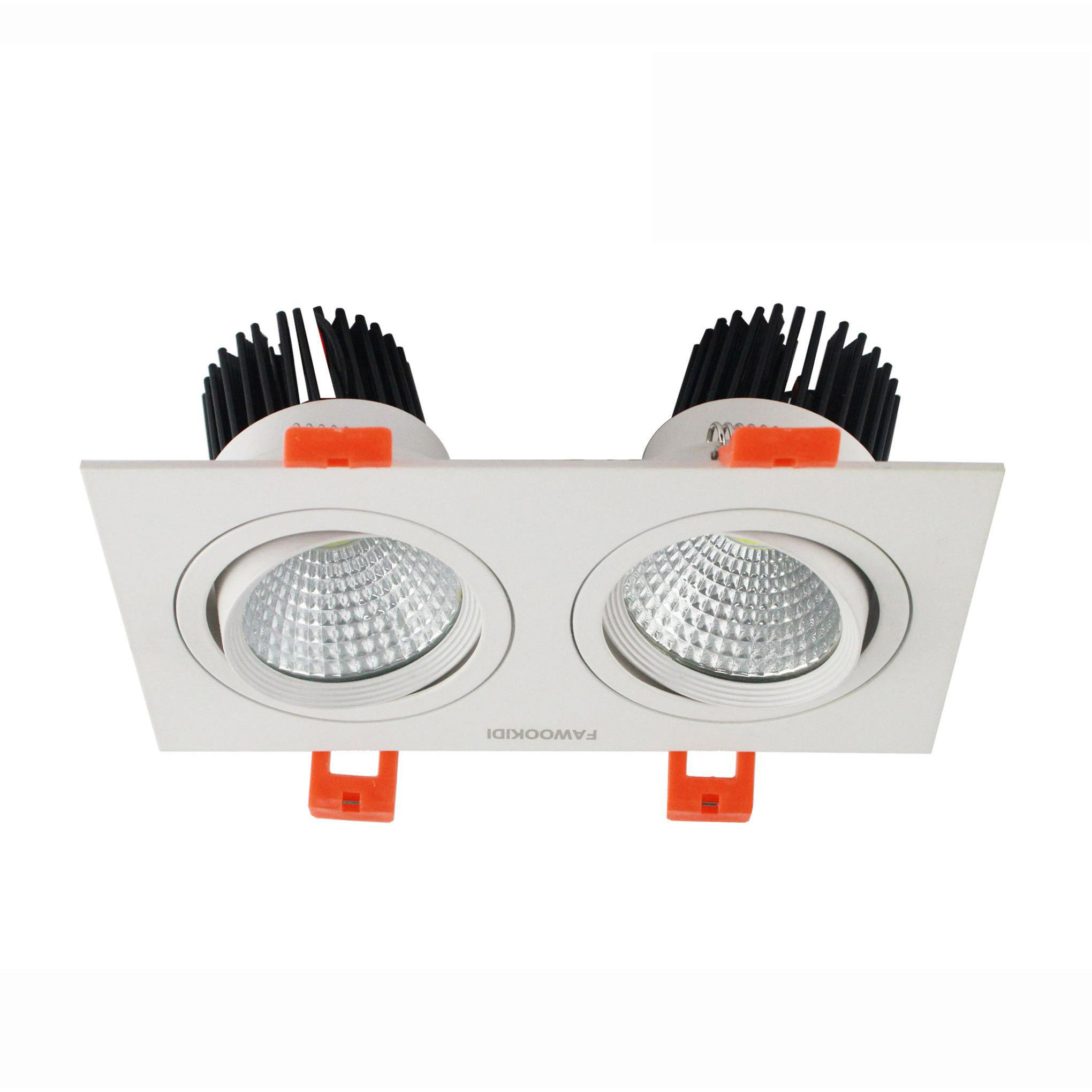 Đèn Led Spotlight đôi trắng FK-SLD04-14-2x7W-220V-IP20-3000K