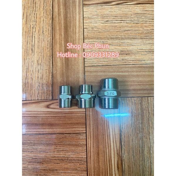 Kép , nối 2 đầu răng ngoài inox phi 21 27
