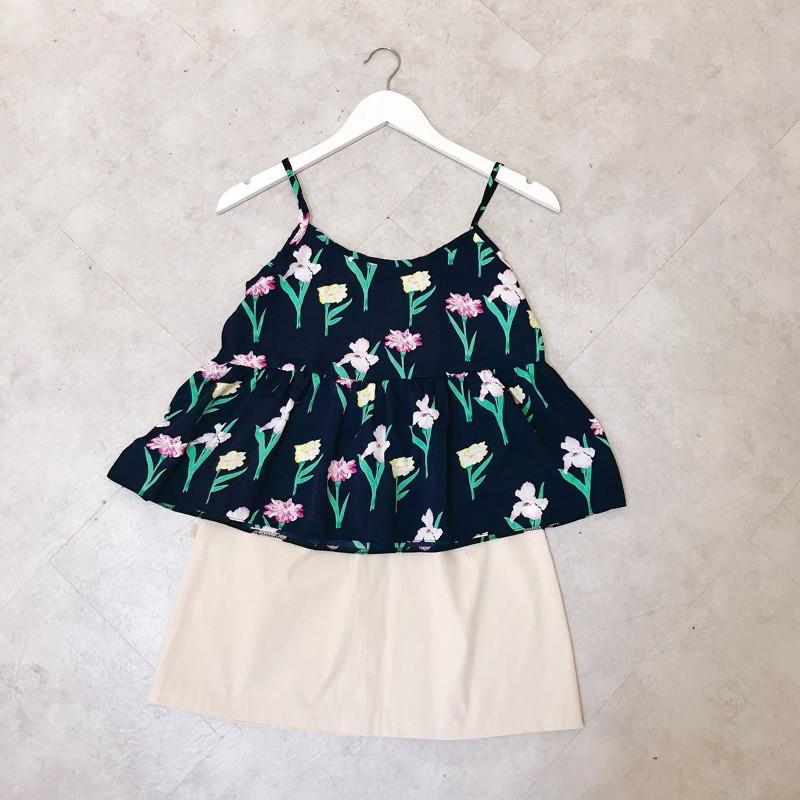 KIOBI - Áo kiểu CROPTOP 2 dây - Hoa