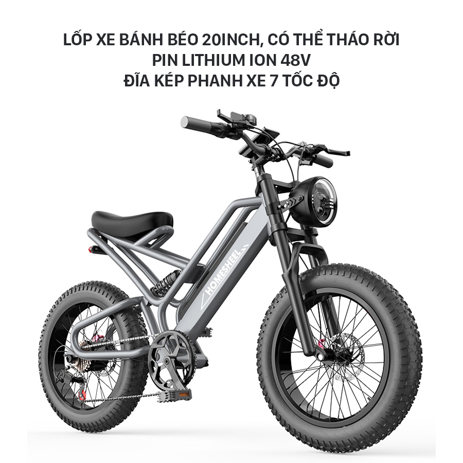 XE ĐẠP ĐIỆN TRỢ LỰC THỂ THAO HOMESHEEL T22