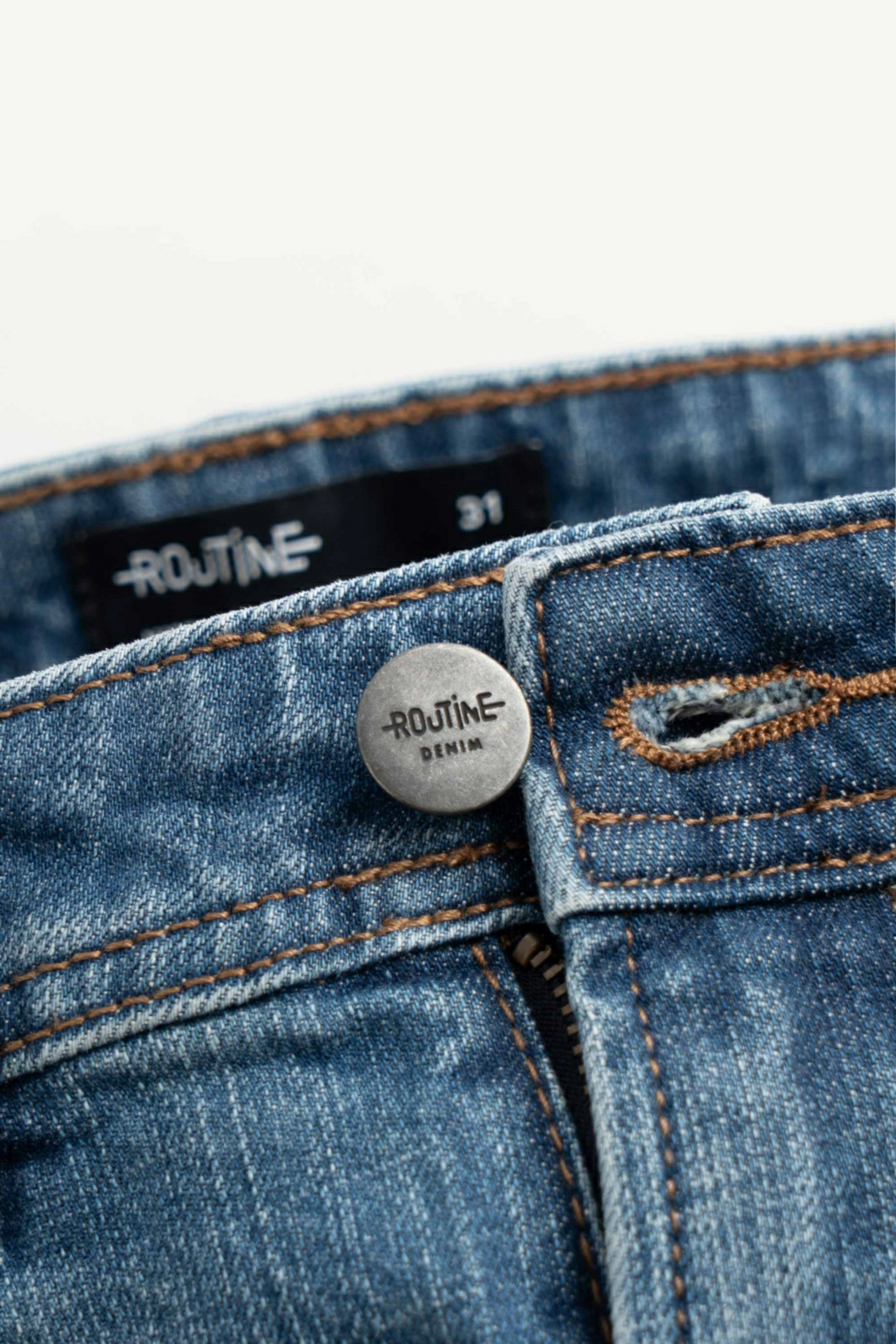 Quần jeans ROUTINE nam màu Xanh Slim cropped - 10S24DPA010 | LASTORE MENSWEAR