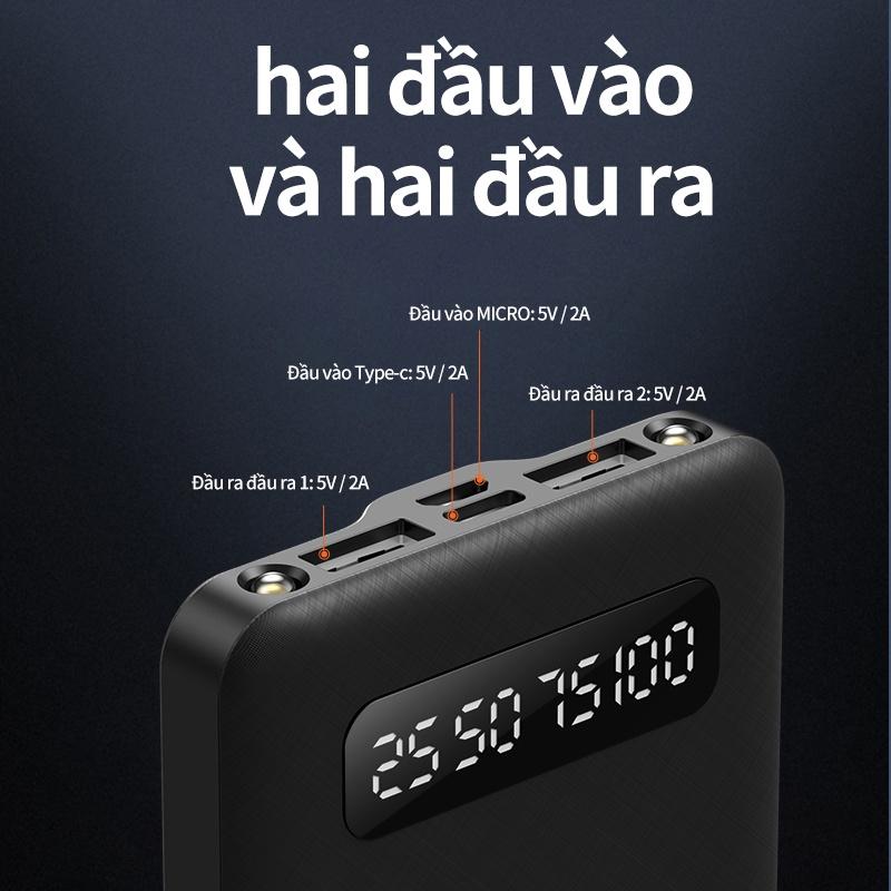 Sạc Dự Phòng BASIKE 10000mAh mini di động-Hàng chính hãng