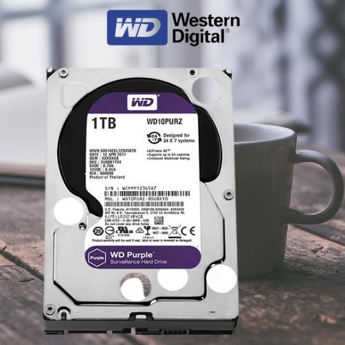 Ổ cứng HDD 1TB WD Purple WD10PURZ, Ổ cứng chuyên dụng dùng cho đầu ghi hình camera. Bảo hành 24 tháng