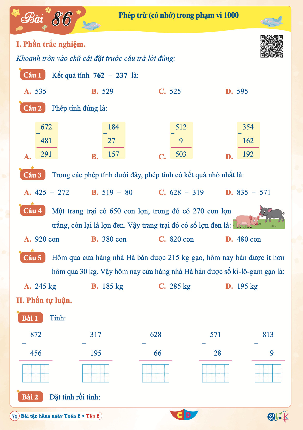 Combo Bài tập hàng ngày, Bài Tập Tuần, Đề Kiểm Tra Toán và Tiếng Việt Lớp 2 - Kỳ 2 - Cánh diều (6 quyển)