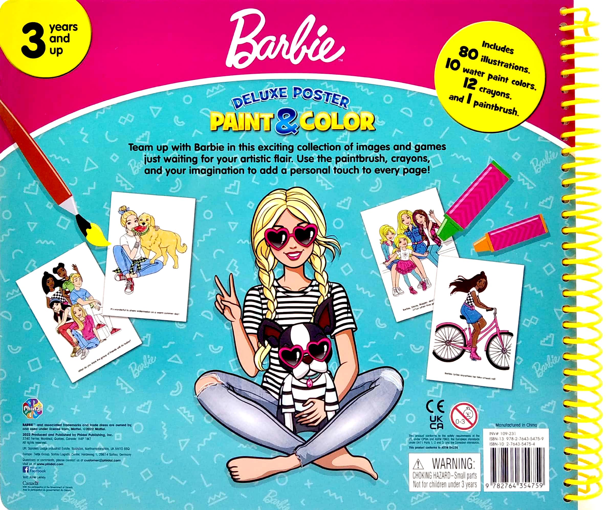 Mattel Barbie Deluxe Poster Paint &amp; Color