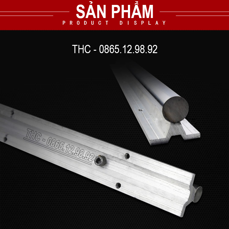 Thanh ray trượt tròn có đế SBR dài 1 mét phi 20mm
