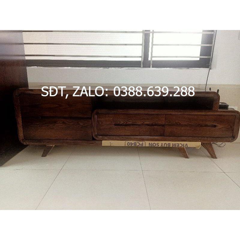 Kệ ti vi thông minh gố sồi