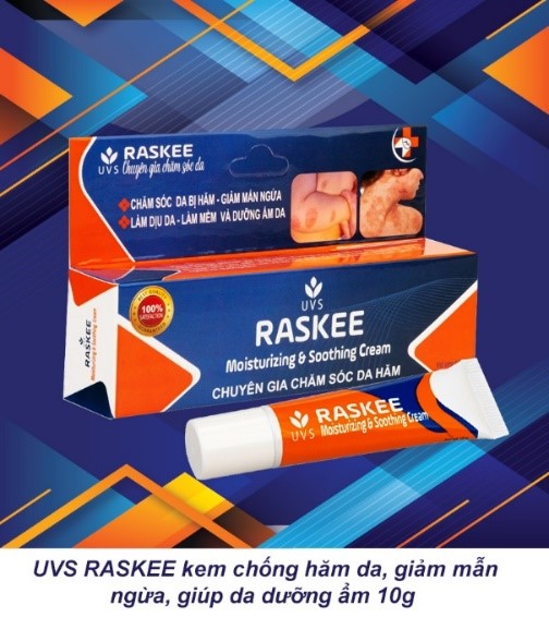 UVS RASKEE Kem chống hăm da và dưỡng ẩm da 10g