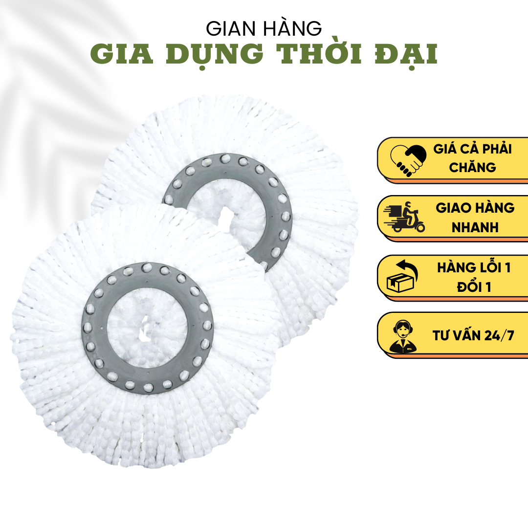Bông Lau Nhà 360 Kokomega 2 Bông Trắng