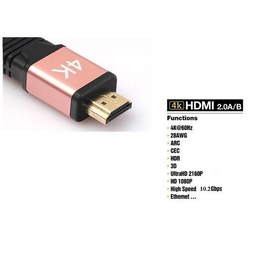 Cáp HDMI 2.0 4K Dây Tròn 10m - hỗ trợ tín hiệu 3D, full HD