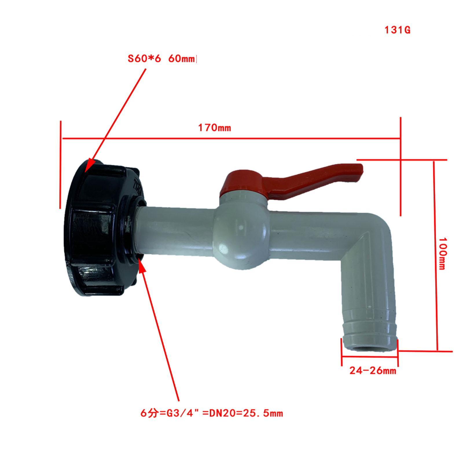 Water Faucet Trough Coarse Adapter DN20 Replacement Valves Water Food Grade Material S60x6 High Quality