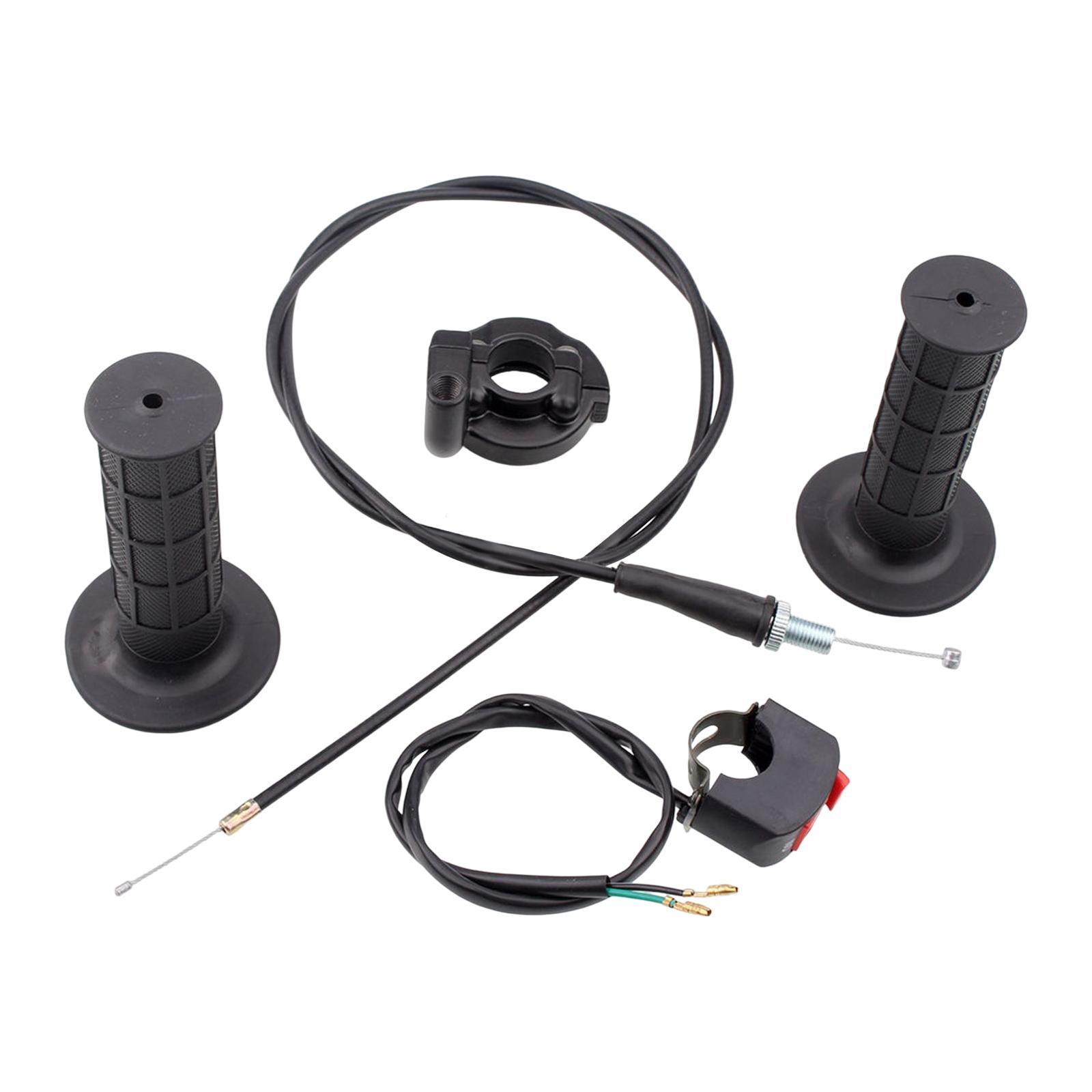 Throttle Handle Grips Cable Set for 50cc 150cc, 250cc Mini Bike Professional, Replacement, Easy to Install Accessories