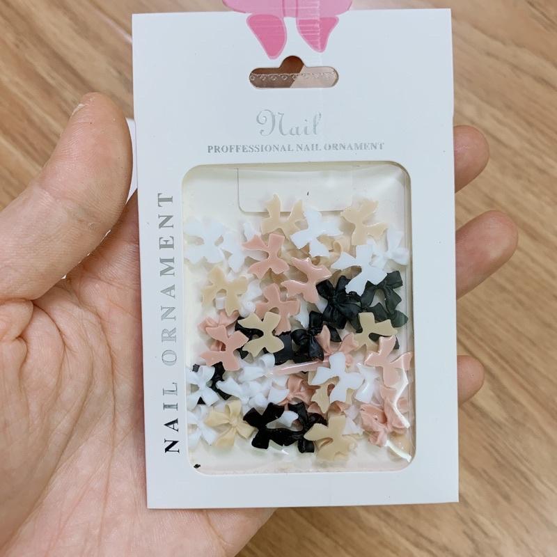 Set nơ dài gắn móng, set nơ trang trí móng
