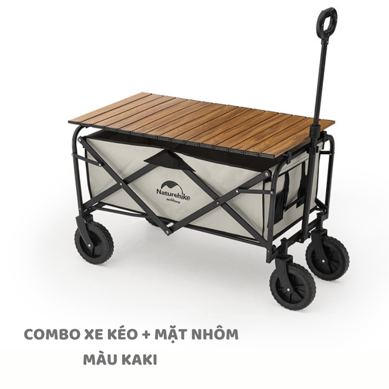 XE KÉO ĐỒ DÃ NGOẠI 90L NH19PJ001, MẶT NHÔM LÀM BÀN CHO XE KÉO NH20PJ008