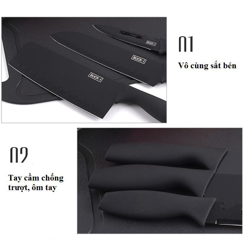 Bộ dao thớt 7 món nhà bếp Buck-I - Gia dụng SG