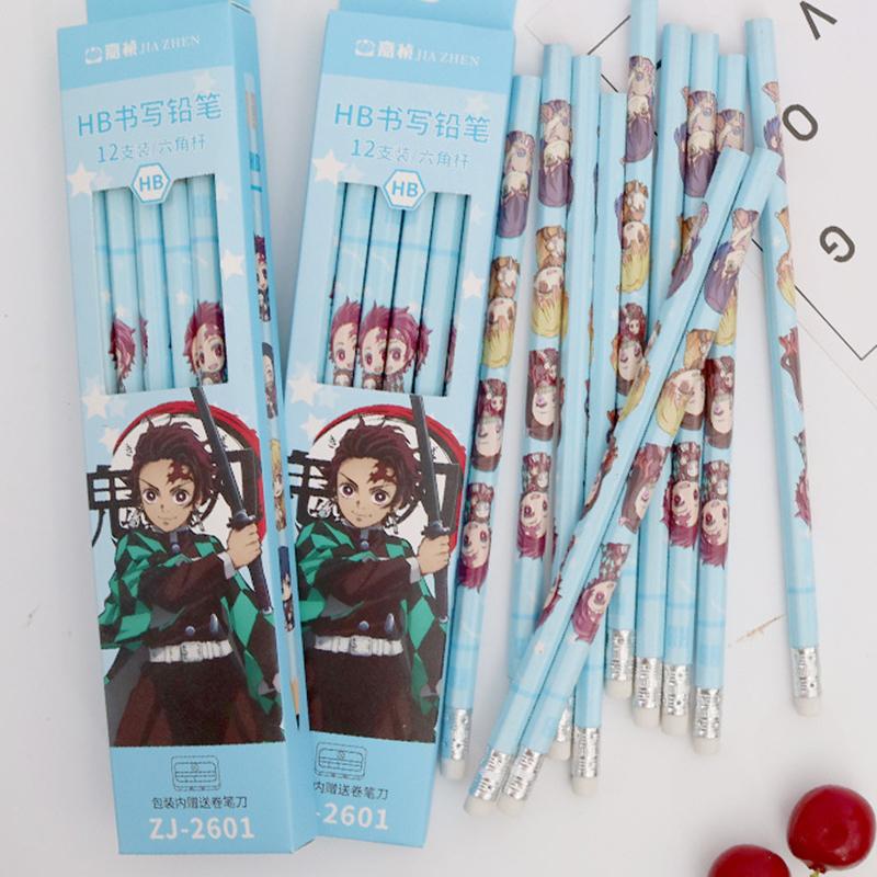 Set 12 Bút Chì Gỗ Họa Tiết Anime