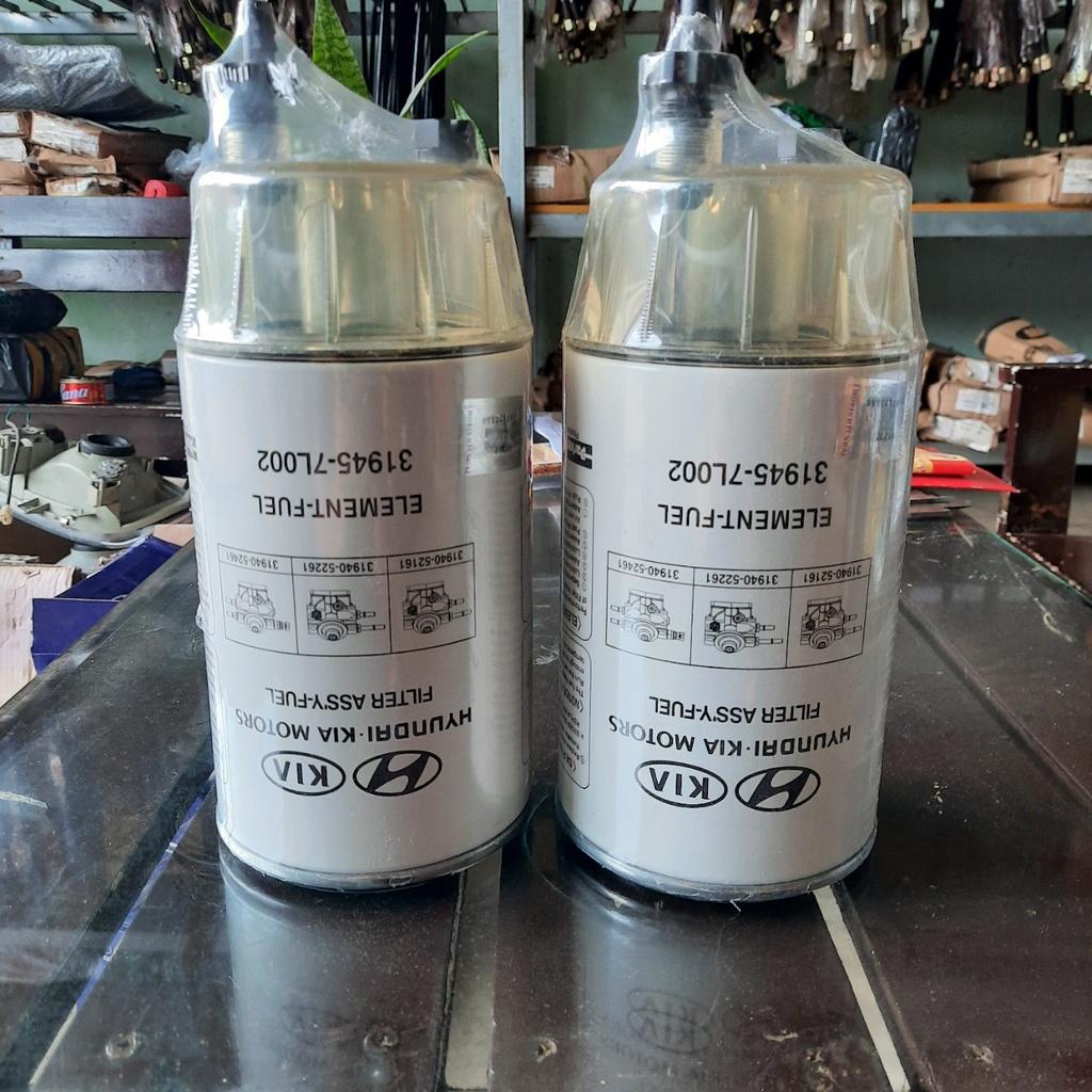 Lọc nhiên liệu xe Hyundai 5 tấn, 8 tấn, Hyundai County điện, mã lọc 31945-7L002, hàng Hyundai Mobis xanh