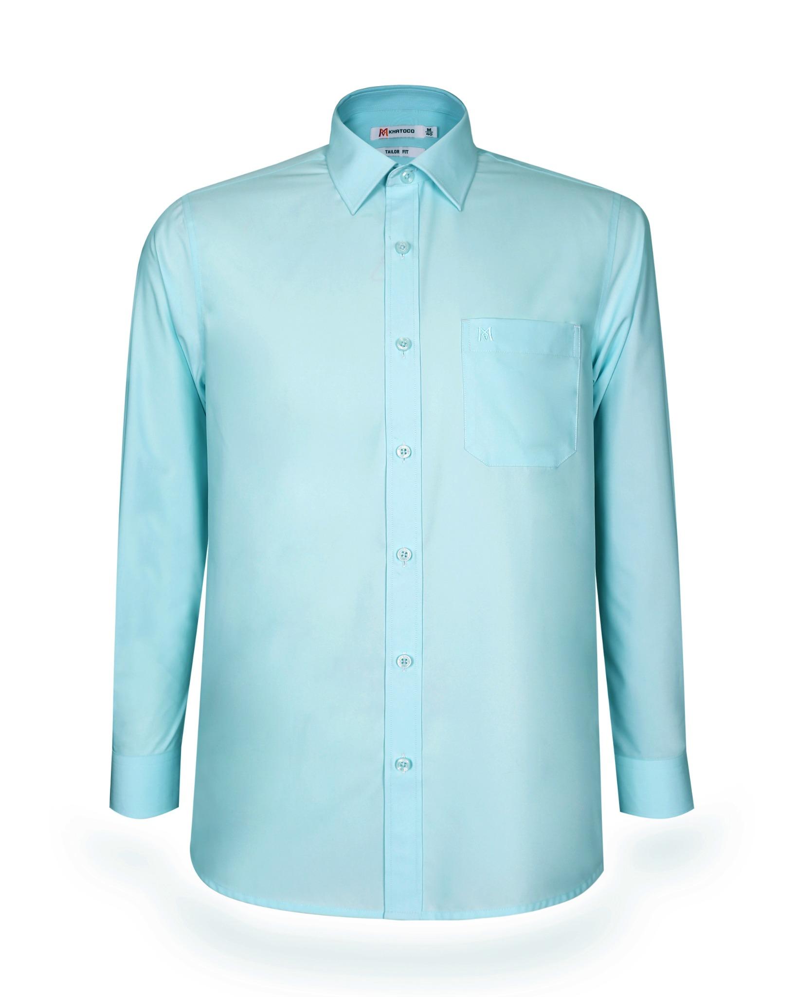 Áo sơ mi nam KHATOCO Tailor Fit dài tay A1MD360T1-CNMI442-2708-D