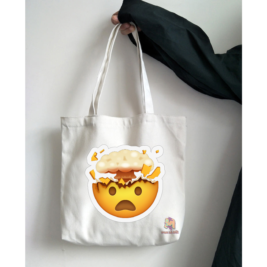 Túi Tote in hình chủ đề Emoji