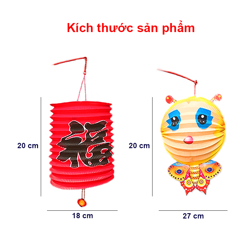 Đèn lồng trung thu hình thú Baby-S, Đèn lồng giấy nhiều màu sắc đáng yêu cho bé – SDC066