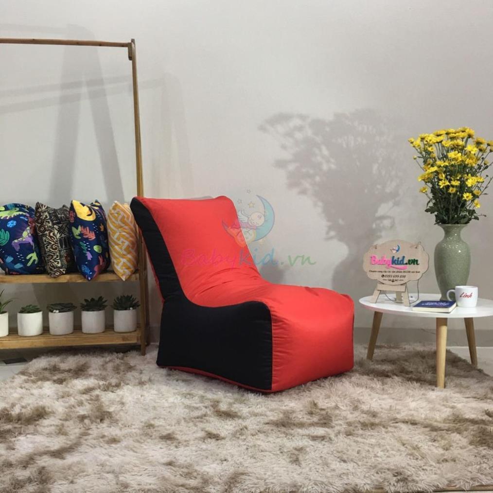 Ghế xốp sofa đỏ đen kaki, có xốp, size 60x70x70cm