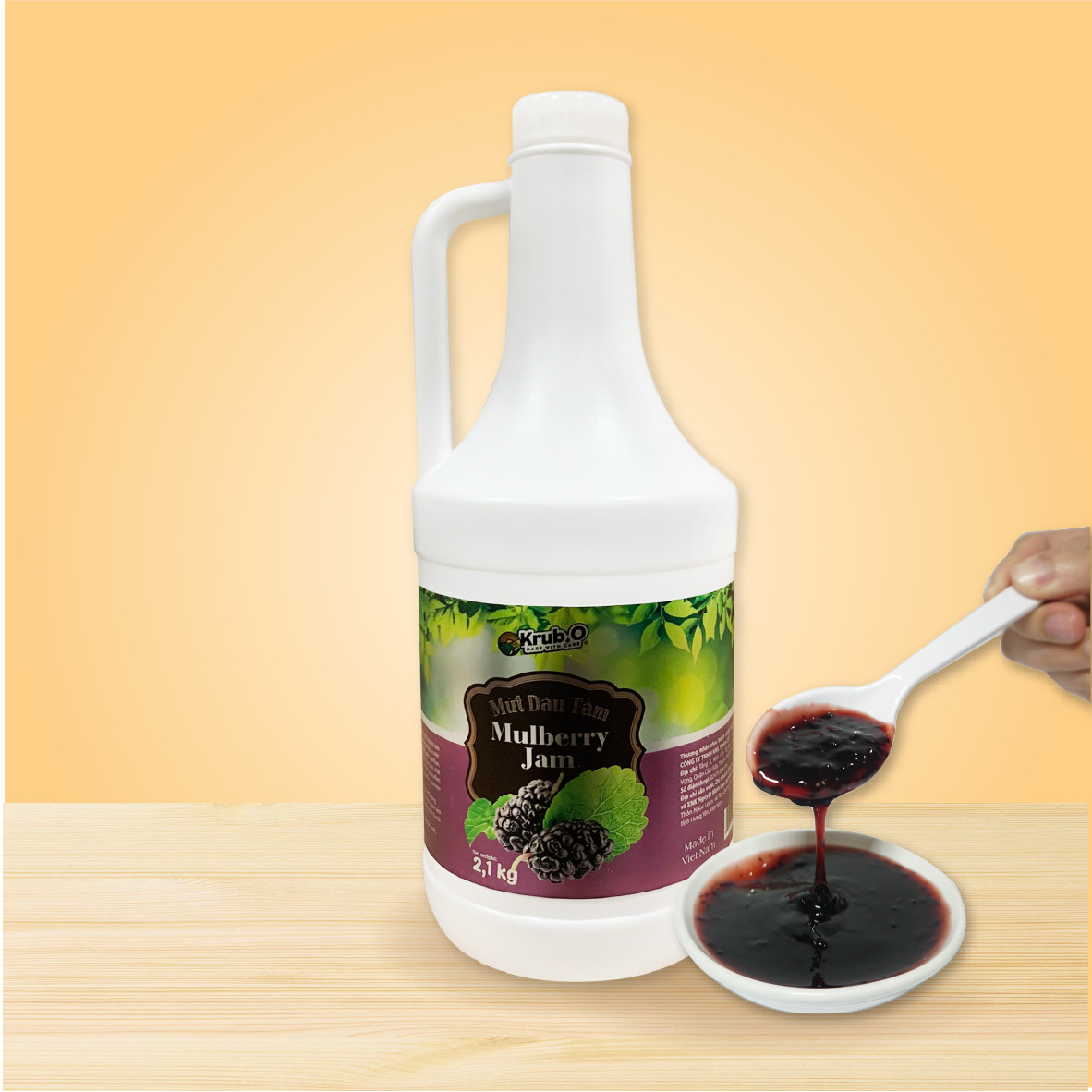 Mứt Dâu Tằm Krub.O Can 2.1kg