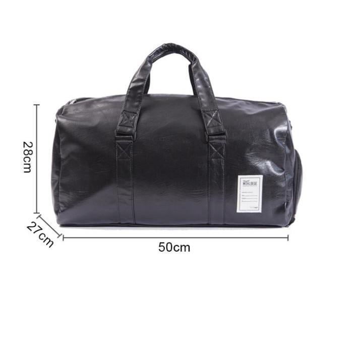 Túi trống da quai xách có ngăn để giày dép WOHLBEGE 57x27x28cm