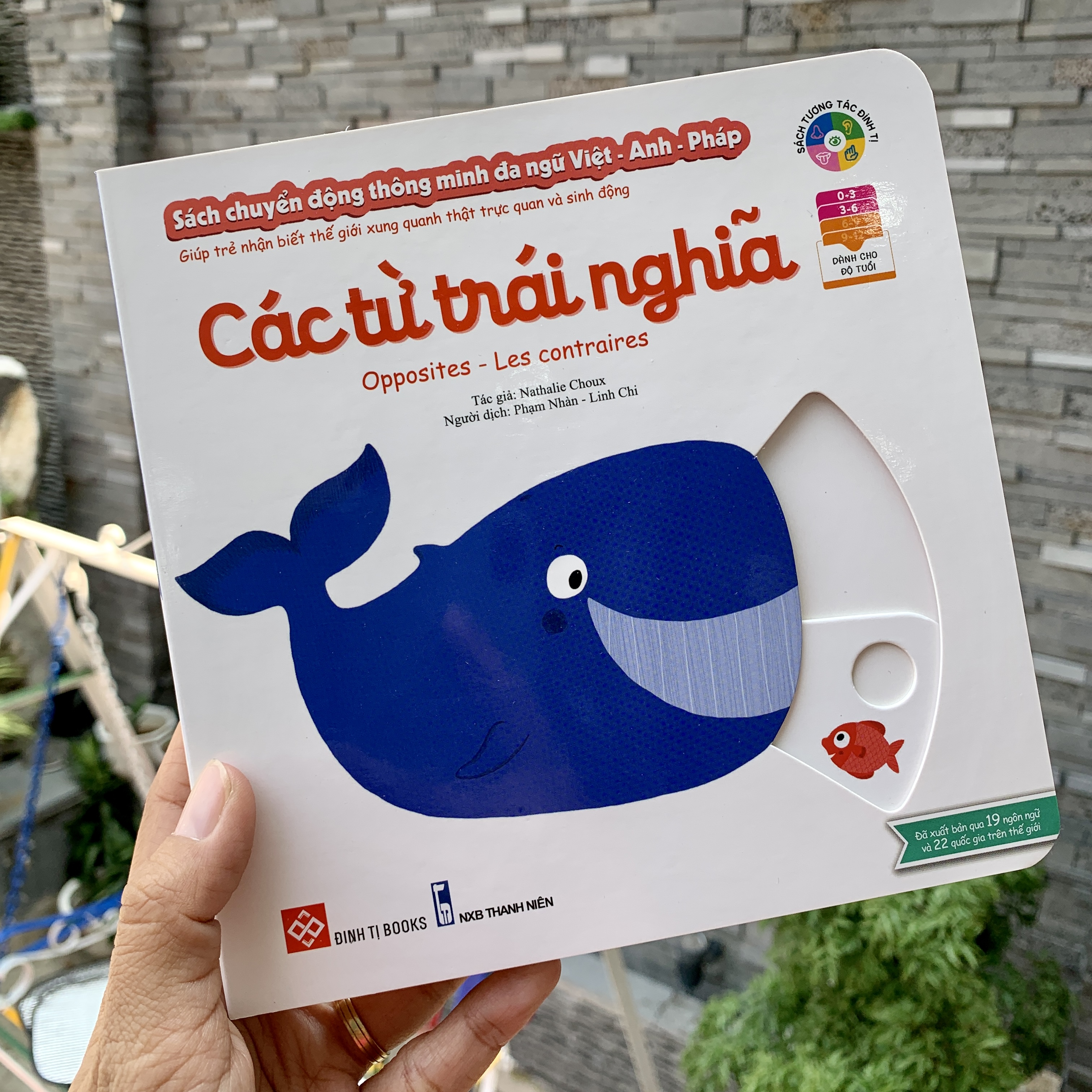 Sách tương tác chuyển động thông minh đa ngữ Việt - Anh - Pháp - Đinh Tị - Mộc Nhiên
