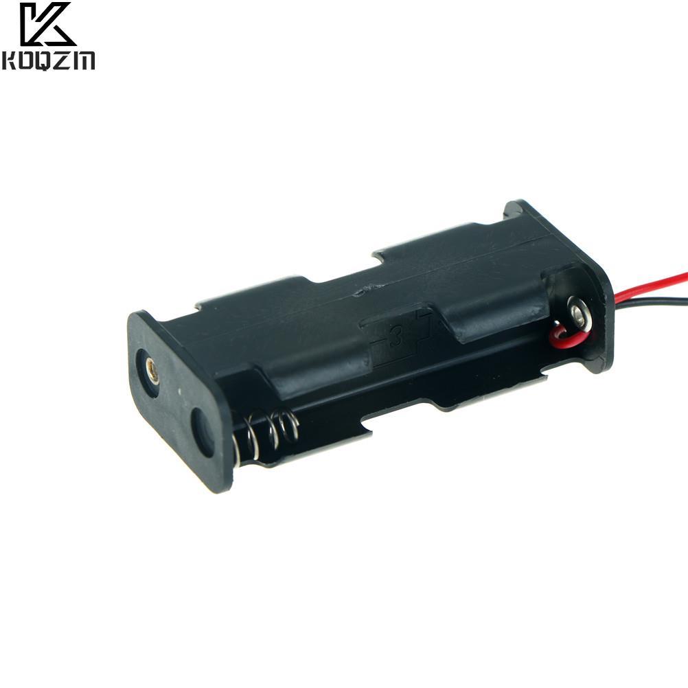 1 PC Nhựa Đen 2 X AA 3V 5 # Pin Cell Ốp Lưng Giá Đỡ W Có Dây