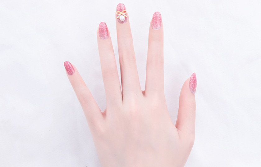 Móng tay giả nail thời trang đính đá - Bộ 24 móng