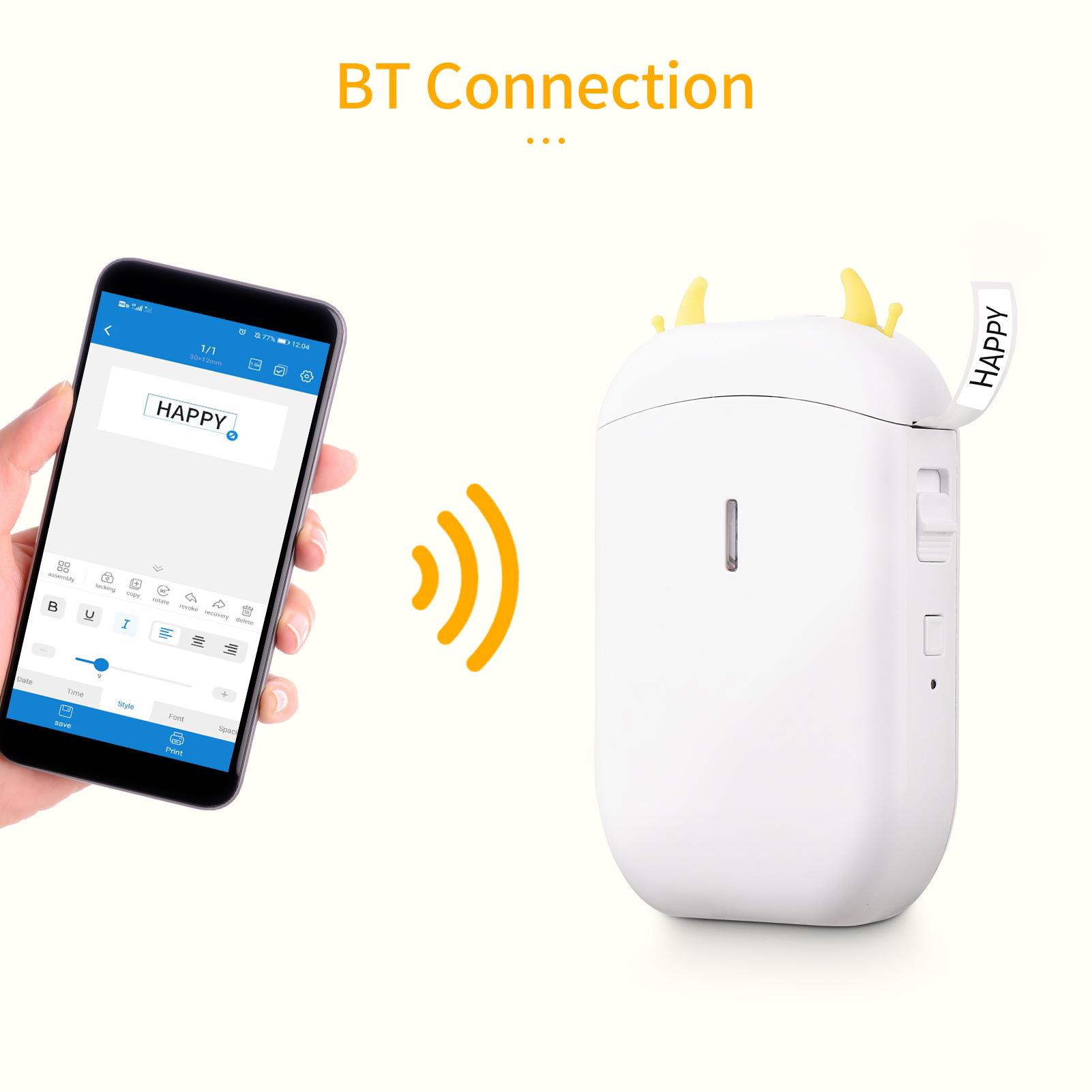 15P1 Label Maker Machine Mini Pocket Thermal Label Printer DIY Date Journal Study Sticker Labeling Machine