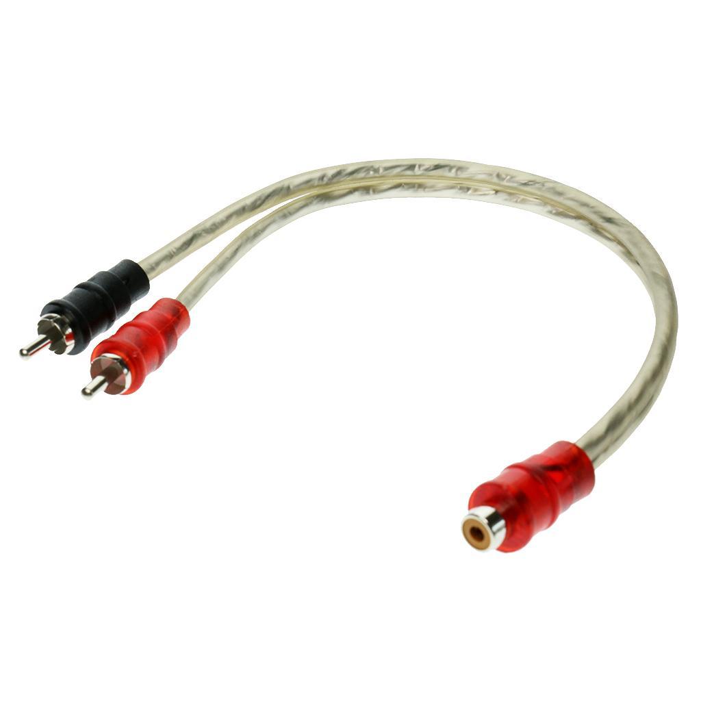 Car Vehicle Stereo Audio Cable Aux Cord 1 Male to 2 Female