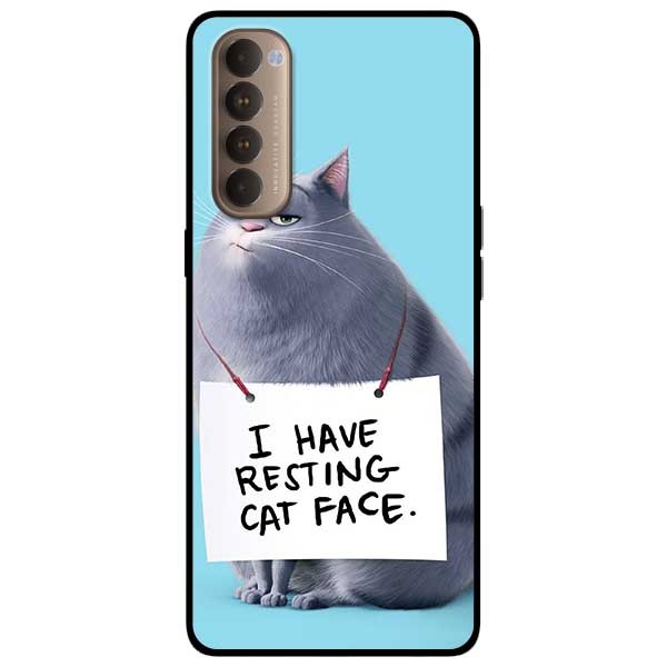 Ốp lưng dành cho Oppo Reno 4 Pro mẫu Mèo Đeo Bảng