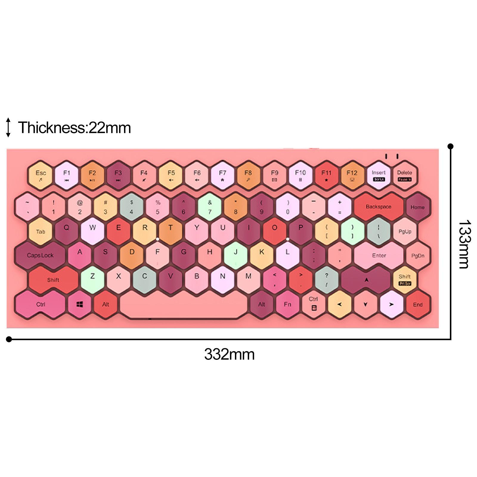 Wireless Bluetooth Keyboard, Typewriter Multimedia Keyboards for Phones Tablet Office