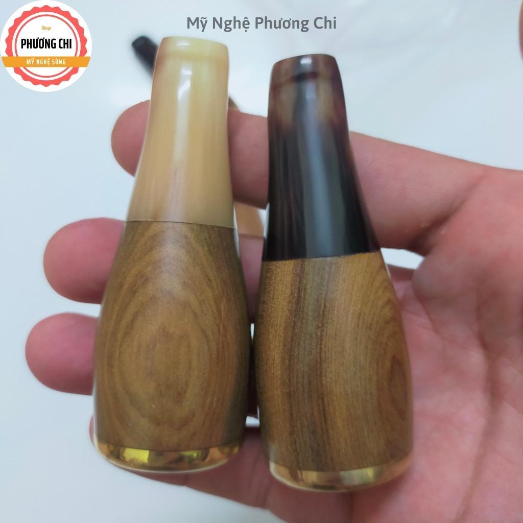 Tẩu cigar Thân gỗ cán sừng, gỗ trắc Full size Ring