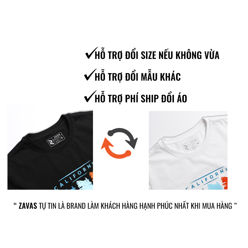Áo phông nam ngắn tay cao cấp đẹp cổ tròn chất vải cotton co giãn 4 chiều thoáng mát ZAVAS Z14