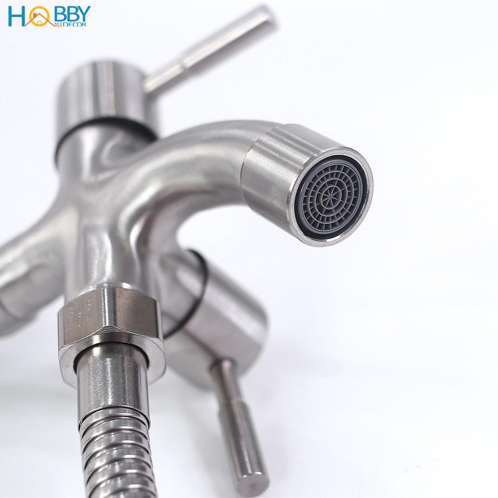 Bộ vòi sen tắm kèm củ sen lạnh dây sen 1.5m Hobby Home Decor CSV1 chuẩn Inox 304 không rỉ sét