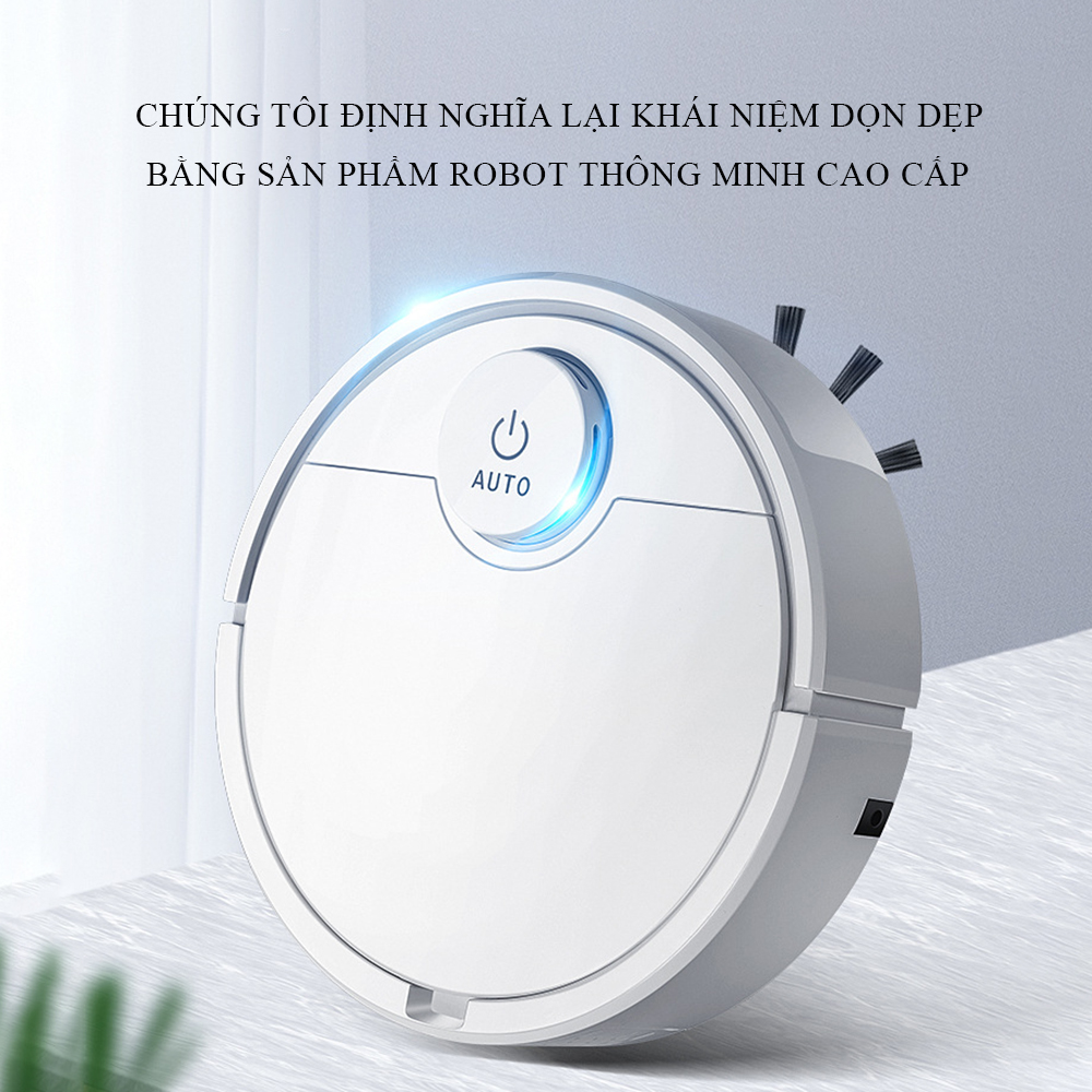 Robot Hút Bụi Thông Minh Thế Hệ Mới ES300 Pro 2021 Siêu Mạnh Mẽ Tích Hợp Cảm Ứng Chạm, Kiêm Lau Nhà Bản Nâng Cấp