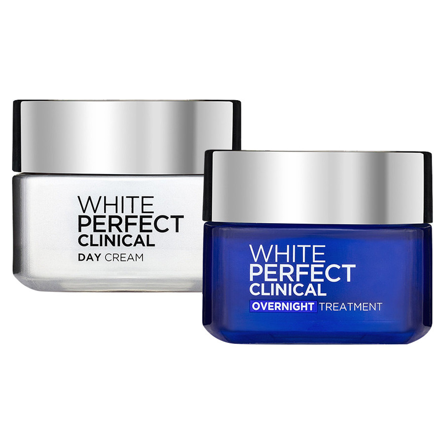 Bộ Đôi Kem Dưỡng Trắng Mịn &amp; Bảo Vệ Da Toàn Diện Ngày Và Đêm L'Oreal Paris White Perfect Clinical