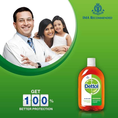 Dung dịch diệt khẩn &amp; Virus đậm đặc Dettol Antiseptic Liquid 550ml