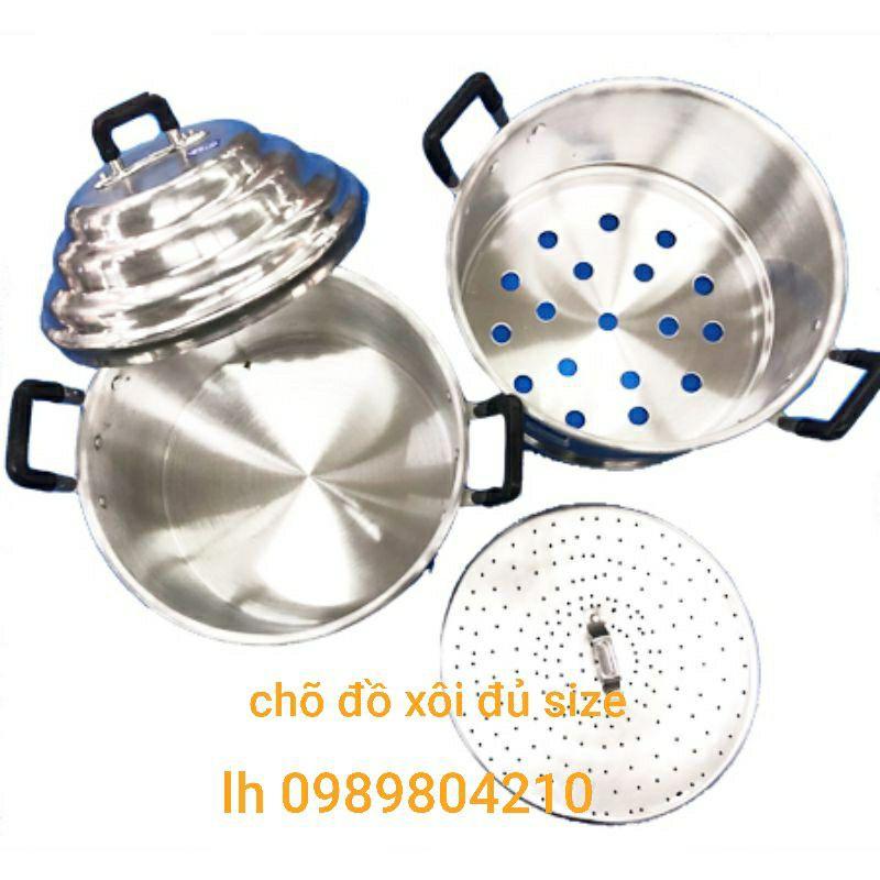 Chõ hấp xôi nhôm  size 32 đồ 5_7kg gao ,chõ đồ xôi, bánh ,rau ,củ quả